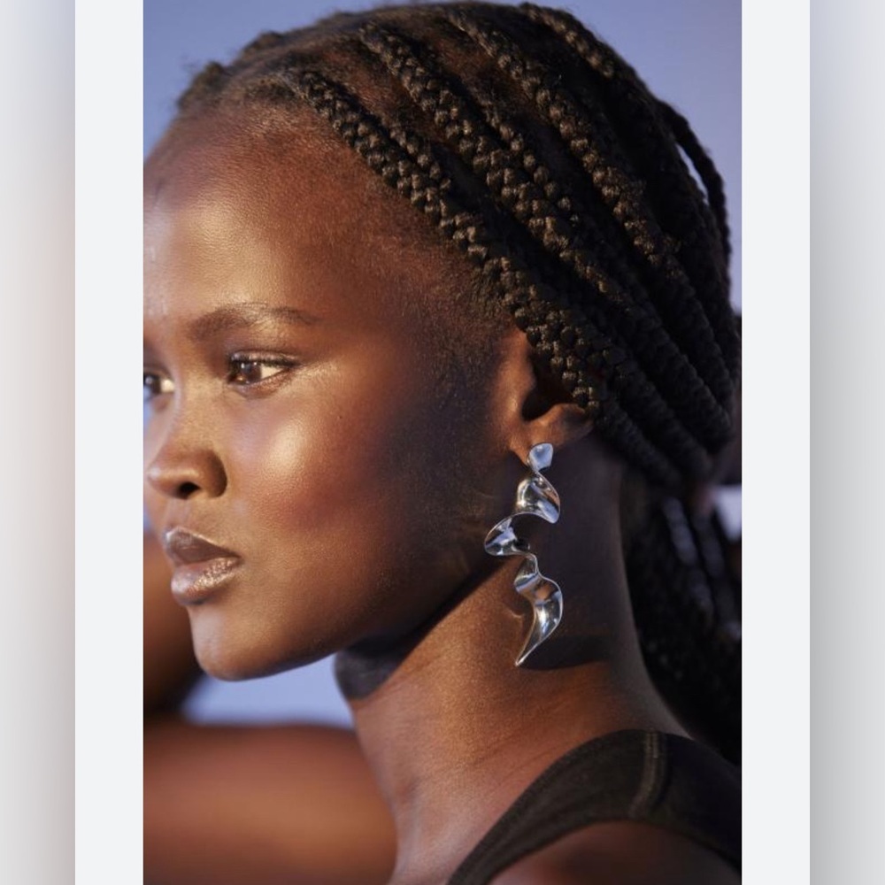 Urban Outfitters Silver Kendrick Twisted Earrings